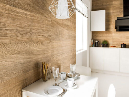 חיפוי קירות פולימרי 100% עמיד במים Kerradeco דגם Wood Brandy